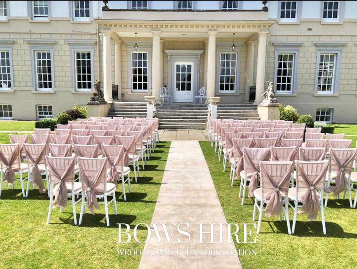 Chiavari chairs at a Buxted Park Hotel wedding, hired from Bows Hire