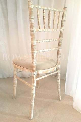 Limewash Chiavari Chair for hire, chairs by Bows Hire