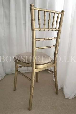 Gold Chiavari Chair for hire, chairs by Bows Hire