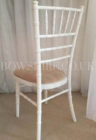 White Chiavari Chair for hire, chairs by Bows Hire
