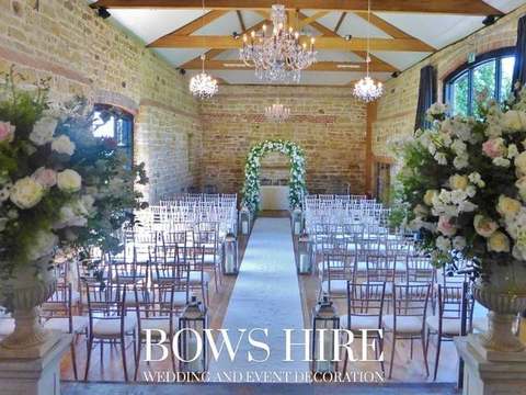 Small 6 Arm Chandelier for hire, lighting by Bows Hire