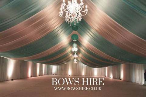 Full Coverage Drapes for hire, drapery by Bows Hire