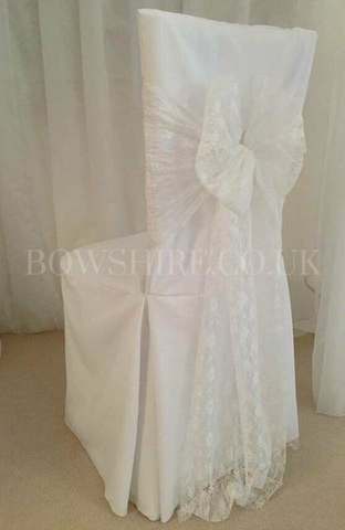 Ivory Lace Sash for hire, sashes by Bows Hire