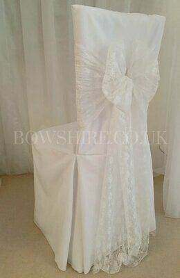 Ivory Lace Sash for hire by Bows Hire