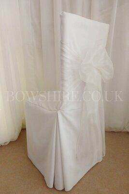 Ivory Wide Organza Sash