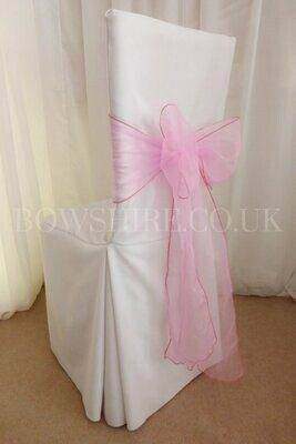 Candy Pink Organza Sash for hire by Bows Hire
