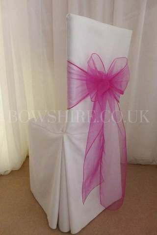 Hot Pink Organza Sash for hire, sashes by Bows Hire