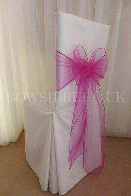 Hot Pink Organza Sash for hire by Bows Hire