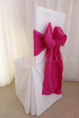 Hot Pink Taffeta Sash for hire by Bows Hire