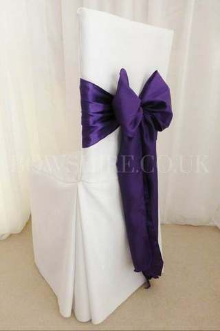 Purple Satin Sash for hire, sashes by Bows Hire