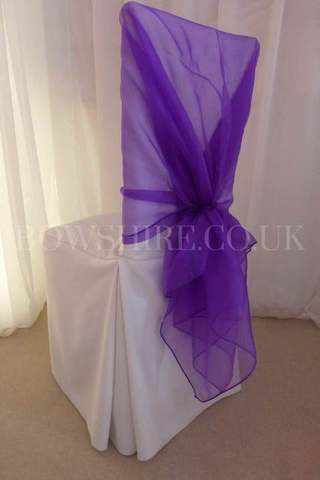 Purple Organza Wrap for hire, sashes by Bows Hire