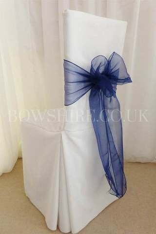 Navy Blue Organza Sash for hire, sashes by Bows Hire