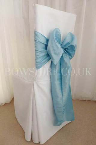 Tiffany Blue Taffeta Sash for hire, sashes by Bows Hire