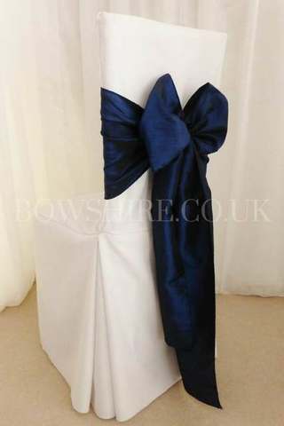 Navy Blue Taffeta Sash for hire, sashes by Bows Hire