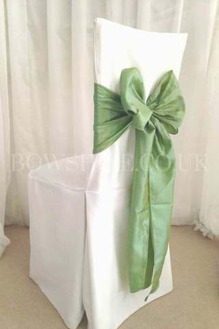 Sage Taffeta Sash for hire, sashes by Bows Hire