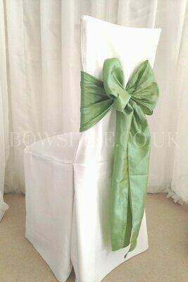 Sage Taffeta Sash for hire by Bows Hire