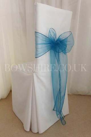 Teal Organza Sash for hire, sashes by Bows Hire