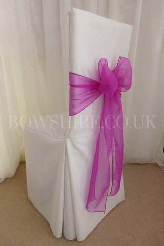 Fuchsia Organza Sash for hire, sashes by Bows Hire