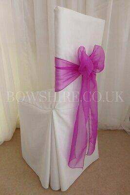Fuchsia Organza Sash for hire by Bows Hire