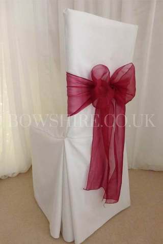 Burgundy Organza Sash for hire, sashes by Bows Hire