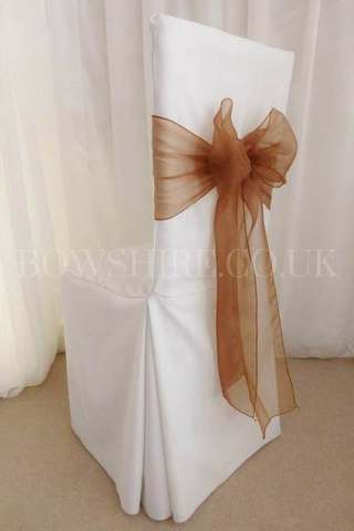 Mocha Organza Sash for hire, sashes by Bows Hire