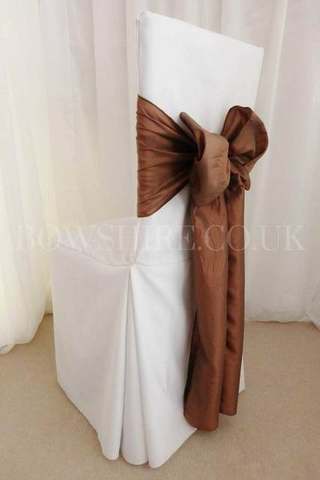 Mocha Taffeta Sash for hire, sashes by Bows Hire