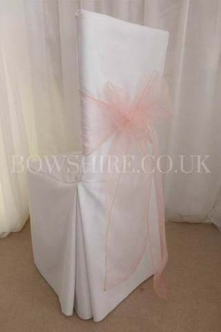 Peach Organza Sash for hire, sashes by Bows Hire