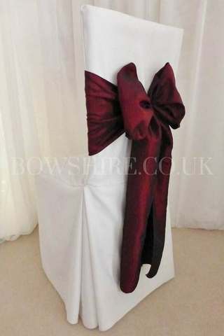 Burgundy Taffeta Sash for hire, sashes by Bows Hire
