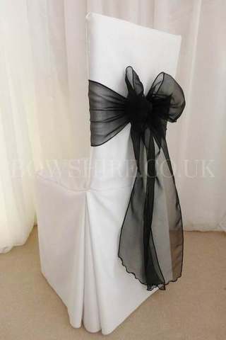 Black Organza Sash for hire, sashes by Bows Hire