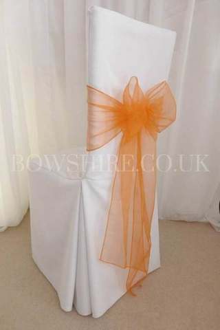 Orange Organza Sash for hire, sashes by Bows Hire
