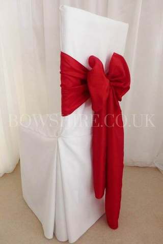 Red Taffeta Sash for hire, sashes by Bows Hire