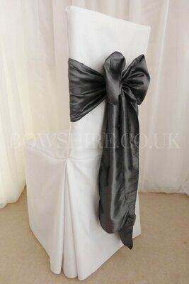 Silver Organza Wrap for hire by Bows Hire