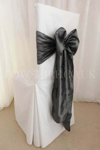 Silver Taffeta Sash for hire, sashes by Bows Hire