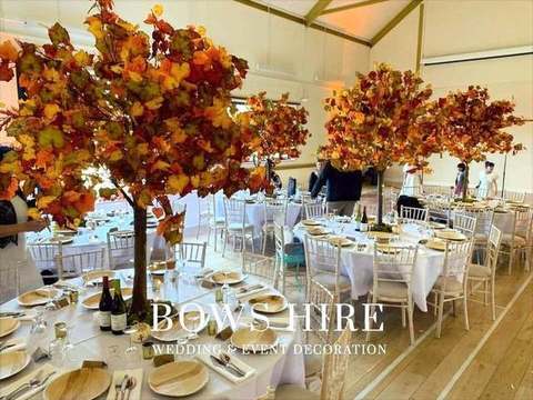 180cm Autumnal Tree for hire, centrepieces by Bows Hire