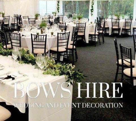 Black Chiavari Chair for hire, chairs by Bows Hire