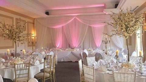 Luxury Uplighter Backdrop for hire, backdrops by Bows Hire