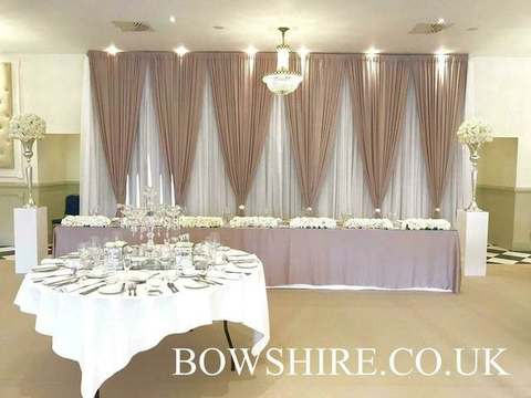 Mink Curtain Backdrop for hire, backdrops by Bows Hire