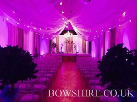 Uplighters for hire, lighting by Bows Hire