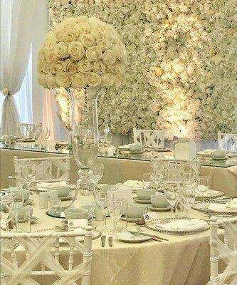 Trumpet Vase with Flowers for hire, centrepieces by Bows Hire, photo 2