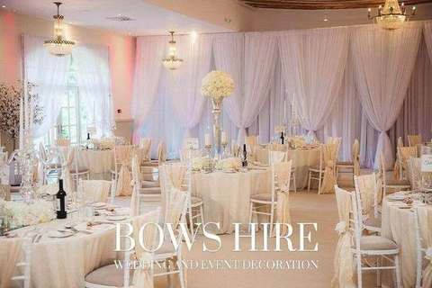 Ivory Sequin Table Cloth for hire, finishing touches by Bows Hire