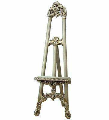 Silver Antique Easel for hire, finishing touches by Bows Hire, photo 2