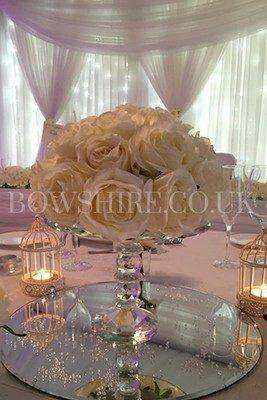 Crystal Stand with Roses for hire by Bows Hire