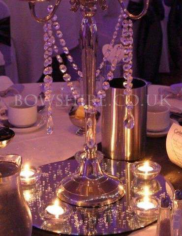 Hanging Crystals for hire, finishing touches by Bows Hire