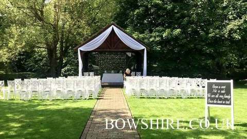 Gazebo Drapery for hire, drapery by Bows Hire