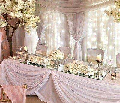 Silver Pillar Candle Stick for hire, finishing touches by Bows Hire, photo 2