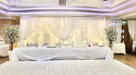 Top Table Swagging for hire, finishing touches by Bows Hire