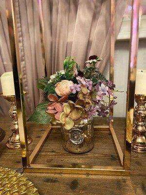Antique Glass Jar with Flowers for hire by Bows Hire