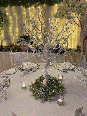 70cm White Crystal Tree for hire by Bows Hire