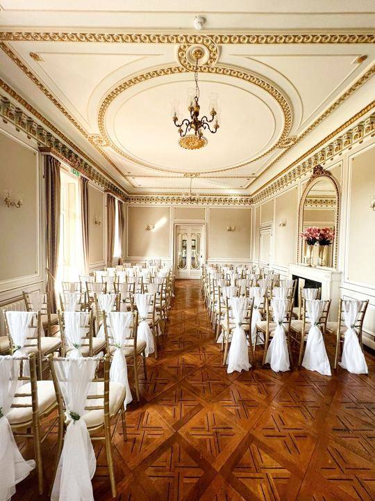 Salomons Estate wedding decorated by Bows Hire