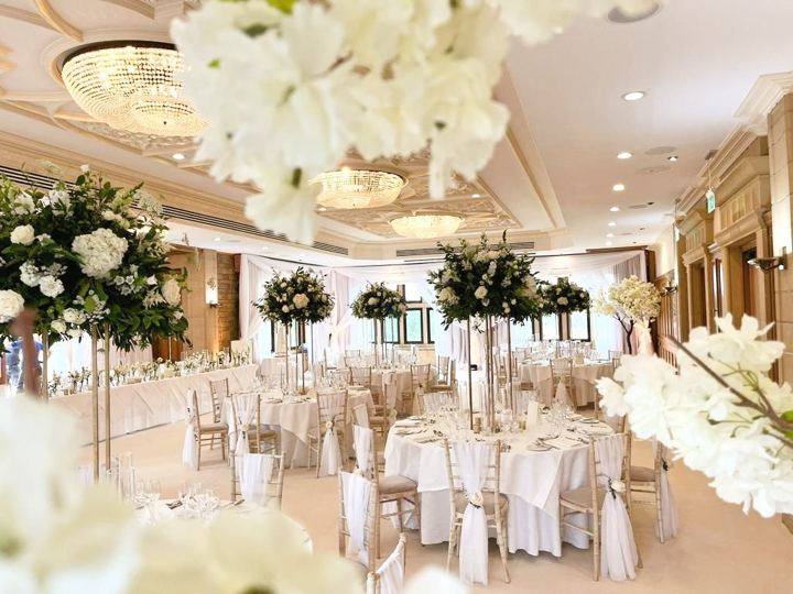 South Lodge Hotel wedding decoration by Bows Hire